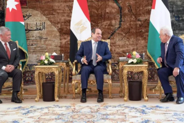 قاہرہ سہ فریقی سربراہی اجلاس میں فلسطینی ریاست پر زور دیا گیا ہے