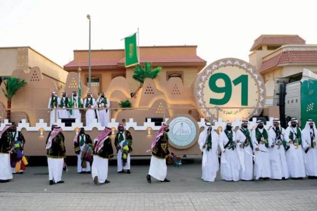 جانب من احتفالات الدرعية أمس (تصوير: بشير صالح) 