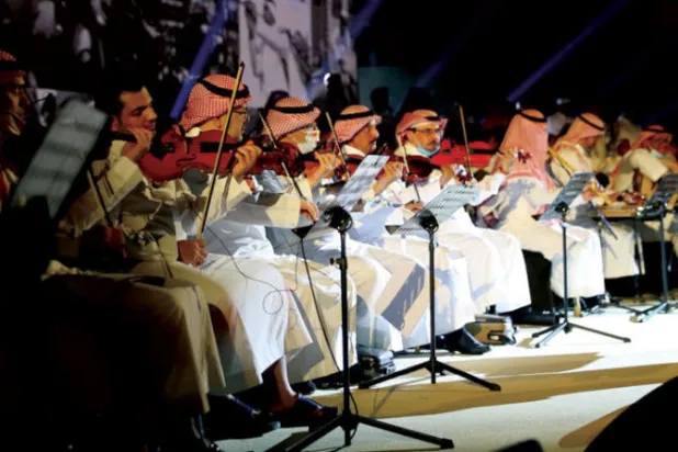جانب من حفل تدشين برامج «المعهد الملكي للفنون» الذي نظمته وزارة الثقافة السعودية (تصوير: صالح الغنام)
