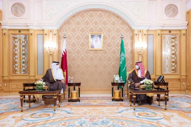 ولي العهد السعودي وأمير قطر يستعرضان جهود مواجهة التغير المناخي