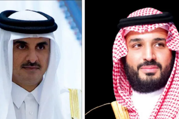 ولي العهد السعودي يبعث لأمير قطر برسالة تتناول تعزيز علاقات البلدين