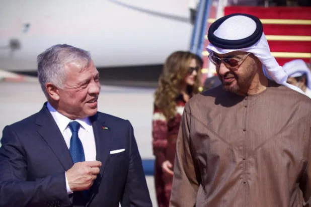 العاهل الأردني وولي عهد أبوظبي يبحثان المستجدات الإقليمية والدولية