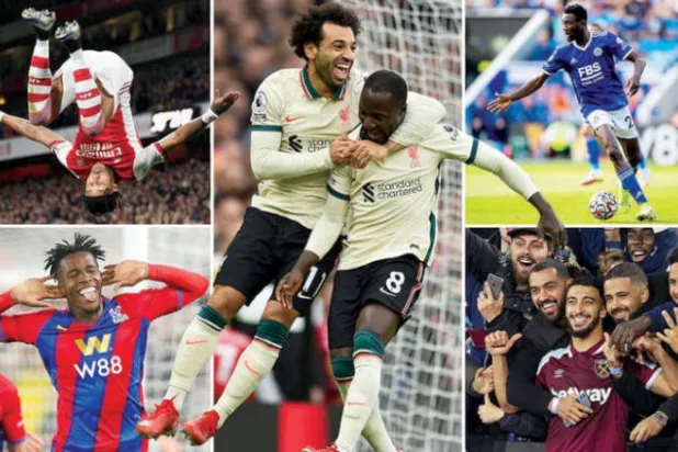 ويلفريد  نديدي - سعيد بن رحمة - محمد صلاح ونابي كيتا - بيير إيمريك أوباميانغ -  ويلفريد  زاها