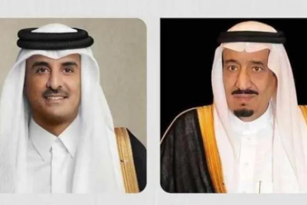 خادم الحرمين يتلقى رسالة خطية من أمير دولة قطر