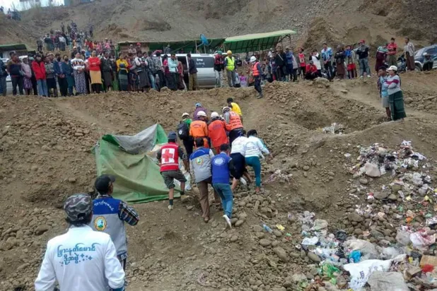 بورما: قتيل و70 مفقوداً على الأقل جراء انزلاق تربة في منجم