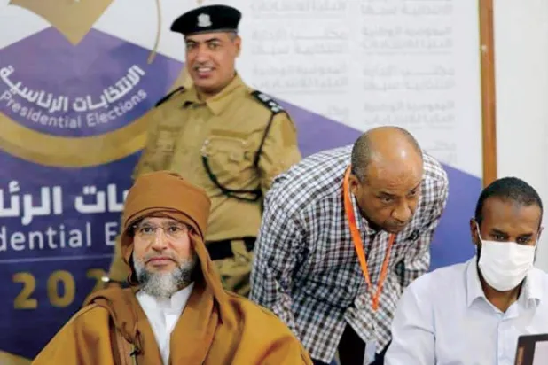 سيف الإسلام القذافي... ترشح في سبها بجنوب ليبيا (أ.ب)