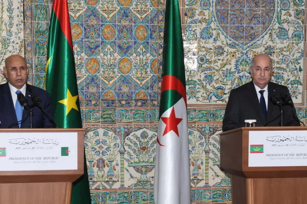 Moritanya Cumhurbaşkanı Ould Ghazouani, Cezayir'de