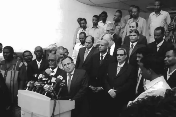 المؤتمر الصحافي لوزير الخارجية نبيل فهمي خلال زيارته للسودان