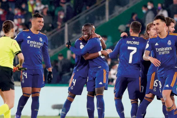 الريال لمواصلة هيمنته على صدارة الدوري الإسباني بعد تخطيه إلتشي في بطولة الكأس (إ.ب.أ)