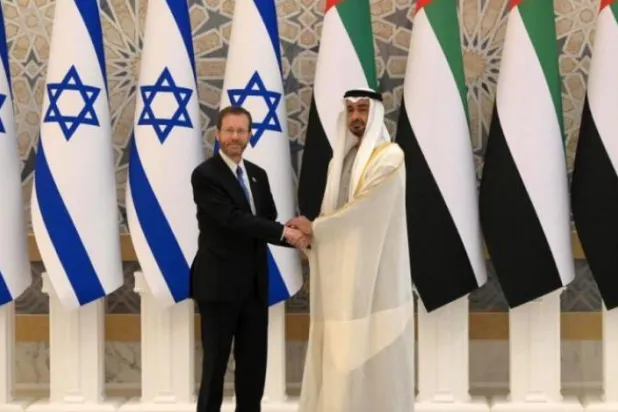 Abu Dabi Veliaht Prensi İsrail Cumhurbaşkanı ile bir araya geldi