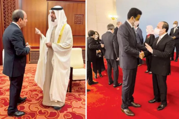 Sisi, Pekin’de Katar Emiri ve Abu Dabi Veliaht Prensi ile görüştü