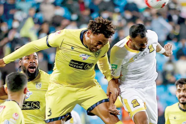 من المواجهة التي جمعت التعاون والاتحاد (تصوير: بشير صالح)