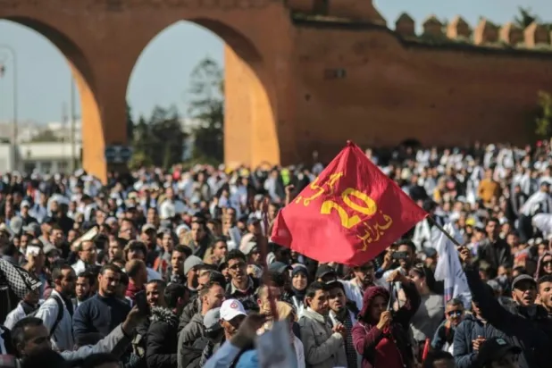 Fas'ta 20 Şubat Hareketinin yıl dönümü dolayısıyla gösteri düzenlendi