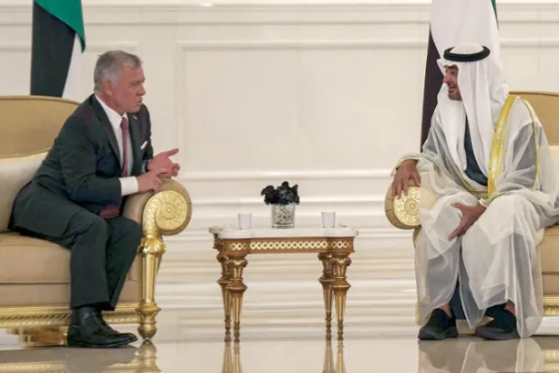 مباحثات إماراتية ـ أردنية حول التطورات والقضايا الإقليمية والدولية