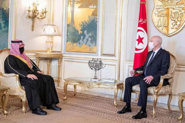 Tunus Cumhurbaşkanı Said ve Suudi Arabistan İçişleri Bakanı Prens Nayef bir araya geldi