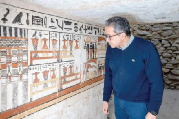 اكتشاف 5 مقابر أثرية لكبار رجال الدولة غرب القاهرة