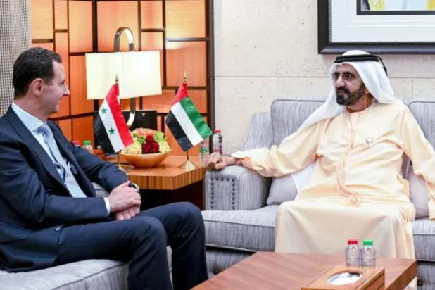 Muhammed bin Raşid ve Muhammed bin Zayed, Esed’i kabul etti