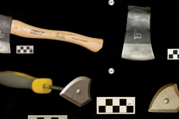 محاكاة معاصرة لاستخدام  مقابض أدوات البشر الأوائل