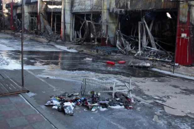 Destruction in Kharkiv after Russian shelling. (Reuters)