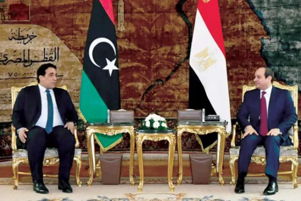 السيسي يؤكد للمنفي دعم مصر لحل الأزمة السياسية في ليبيا