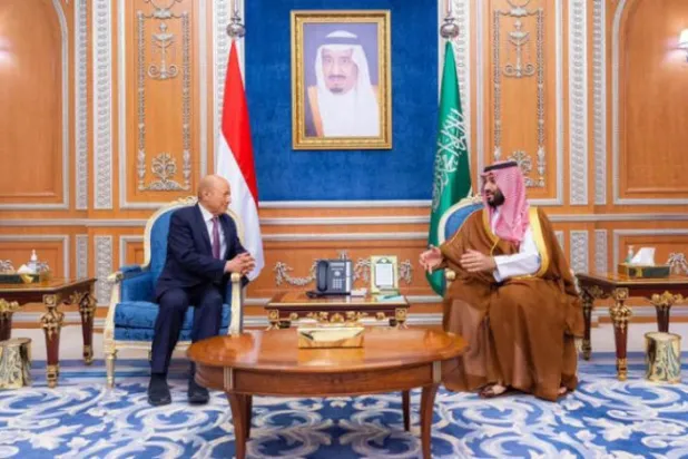Saudi Crown Prince Meets President, Members of Yemeni Presidential Leadership Council