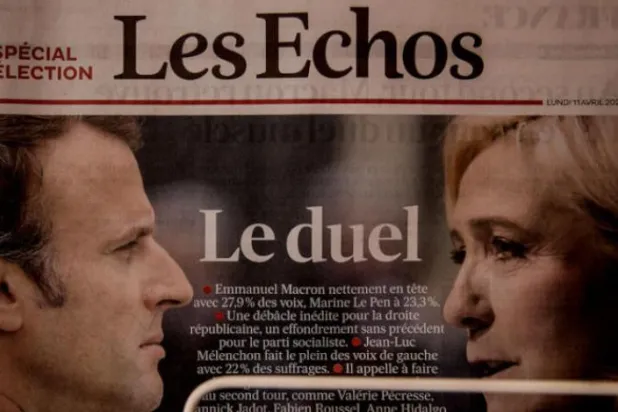 میکرون اور لی پین صدارتی انتخابات کے راؤنڈ کے لیے ووٹوں کی تلاش شروع کرنے کو ہیں