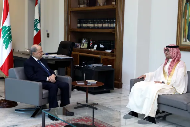 Suudi Arabistan'ın Beyrut Büyükelçisi ile Lübnan Cumhurbaşkanı "ortak yardım sandığını" görüştü