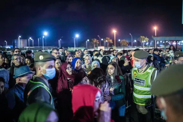 Fas'ta Ukrayna'dan dönen öğrencilerin eğitimlerini sürdürmeleri için gösteri düzenlendi
