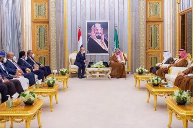 Kral Selman, Yemen Başkanlık Konseyi Başkanı ve üyelerini kabul etti