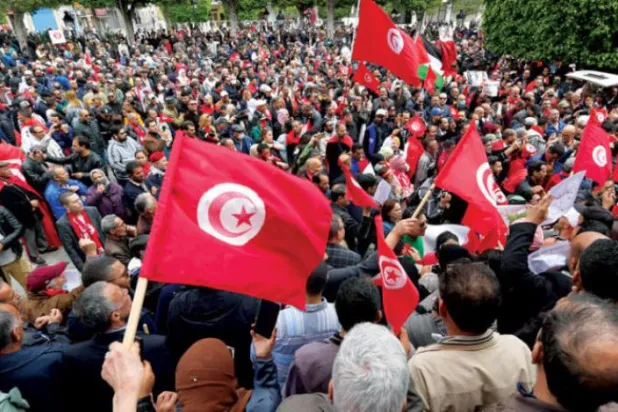 Tunus Cumhurbaşkanı Said’e destek gösterisi düzenlendi