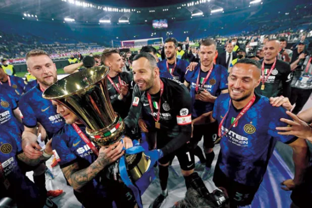 إنتر ميلان يفوز بكأس إيطاليا لينهي يوفنتوس الموسم من دون ألقاب (إ.ب.أ)