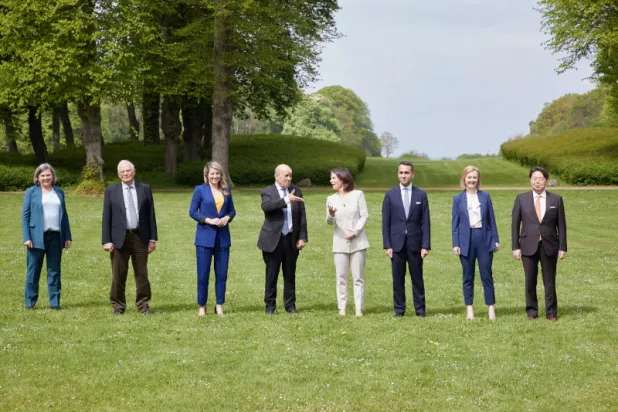 وزراء خارجية مجموعة السبع يجتمعون في أحد الفنادق الفاخرة شمالي ألمانيا (إ.ب.أ)