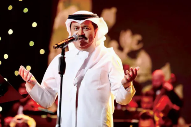 لقطة من حفل تكريمه فى قطر