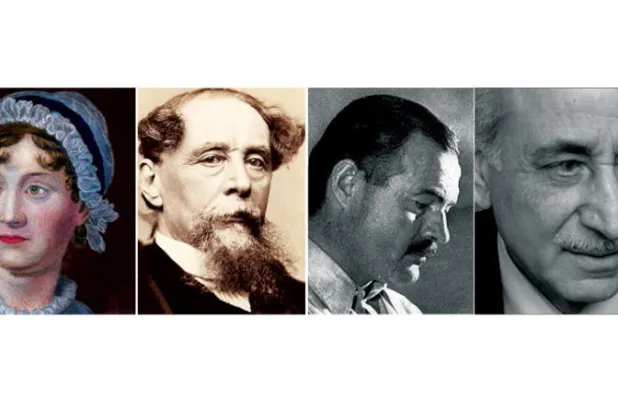 فؤاد التكرلي  -  أرنست همنغواي  -  تشارلز ديكنز  -   جين أوستن