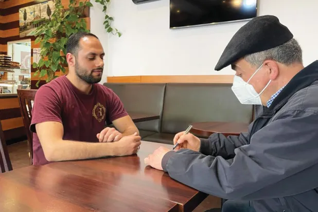 Ehab Sahari, who fled Idlib, hopes the Ukrainians will not have the same fate as the Syrians. (Asharq Al-Awsat)