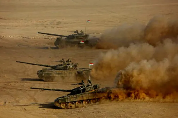 دبابات طاجيكية خلال تدريبات عسكرية مشتركة بين روسيا وأوزبكستان وطاجيكستان في ساحة تدريب حرب ميدون الواقعة بالقرب من الحدود الأفغانية  أغسطس 2021 "رويترز "