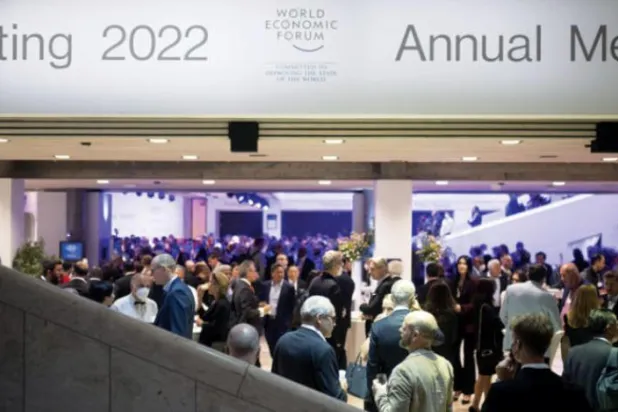 Participants gather at the 51st annual meeting of the World Economic Forum (WEF) in Davos, Switzerland, 22 May 2022. EPA/GIAN EHRENZELLER