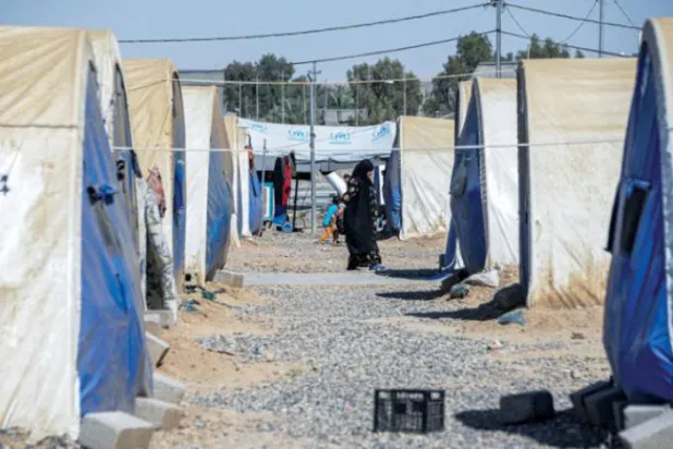 Yerinden edilenlerin rehabilitasyonu için kurulan Ced'a Mülteci Kampı. (AFP)