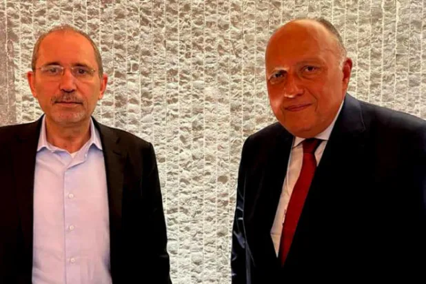 شكري يلتقي نظيره الأردني (وزارة الخارجية المصرية)