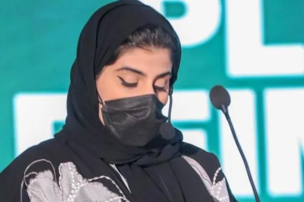 المهندسة بدور المير خلال مشاركتها في مؤتمر جيبكا للبلاستيك (الشرق الأوسط)