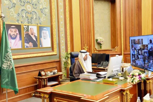 جانب من جلسة مجلس الشورى عبر الاتصال المرئي برئاسة الدكتور مشعل السُّلمي نائب رئيس المجلس (واس)