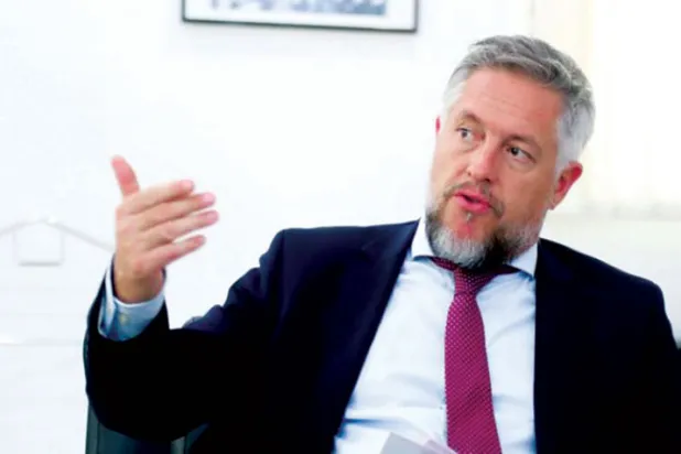 The European Union’s Ambassador to Saudi Arabia, Patrick Simonnet. (Asharq Al-Awsat)