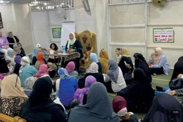 Preacher Dr. Jihan Yassin Youssef. Asharq Al-Awsat