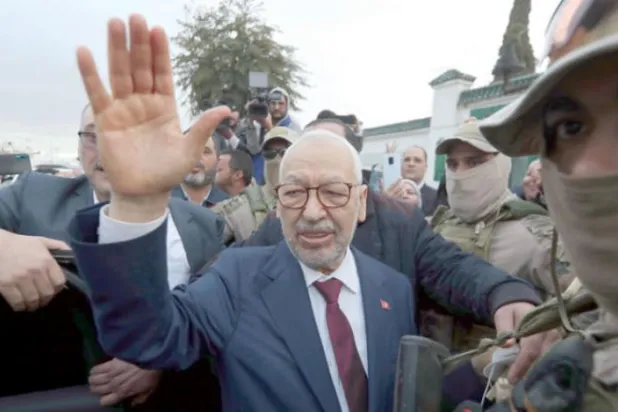 Tunisia’s Ennahdha party leader Rached Ghannouchi, EPA