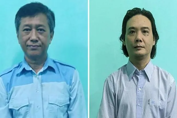 النائب السابق فيو زيا ثاو (يمين) والناشط كياو مين يو (أ.ف.ب)