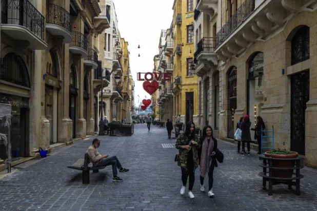 People walk in Downtown Beirut. (AFP file photo)