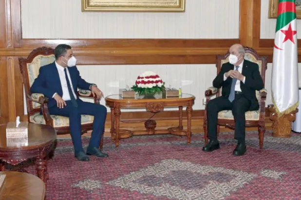 جانب من لقاء الرئيس تبون مع السكرتير الأول للقوى الاشتراكية (رئاسة الجمهورية)