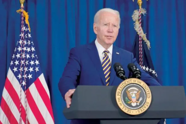 کل وائٹ ہاؤس میں امریکی صدر جو بائیڈن کو خطاب کرتے ہوئے دیکھا جا سکتا ہے (اے بی)