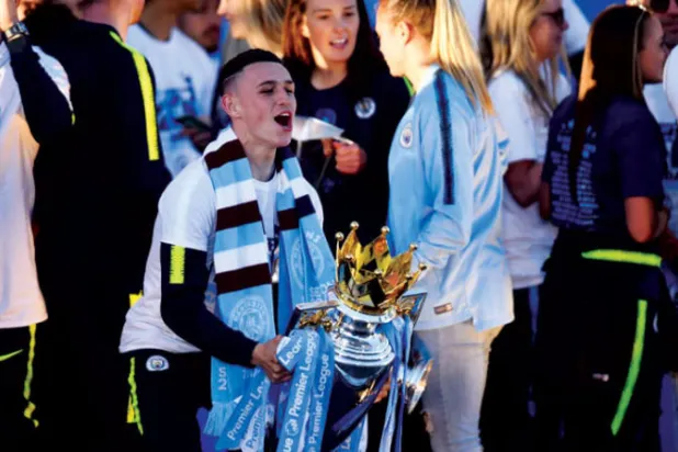 فودين... أهدافه التسعة ساهمت إلى حد كبير في فوز سيتي بلقب الدوري هذا الموسم (أ.ب)