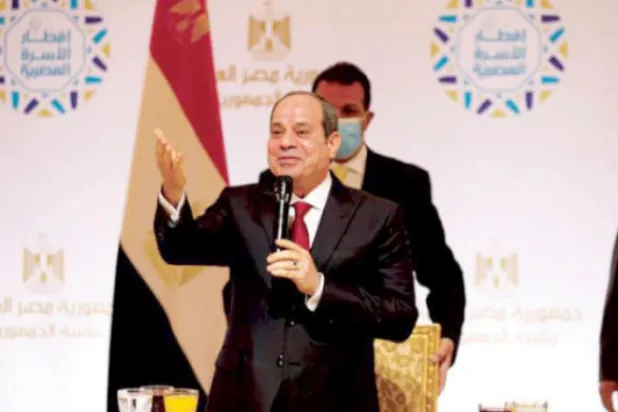 Mısır Cumhurbaşkanı Abdulfettah es-Sisi geçen Nisan ayında çağrısını yaptığı ulusal diyaloğun etkinliği sırasında (Mısır Cumhurbaşkanlığı)